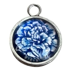 NEW Blue Floral Pendant Charm
